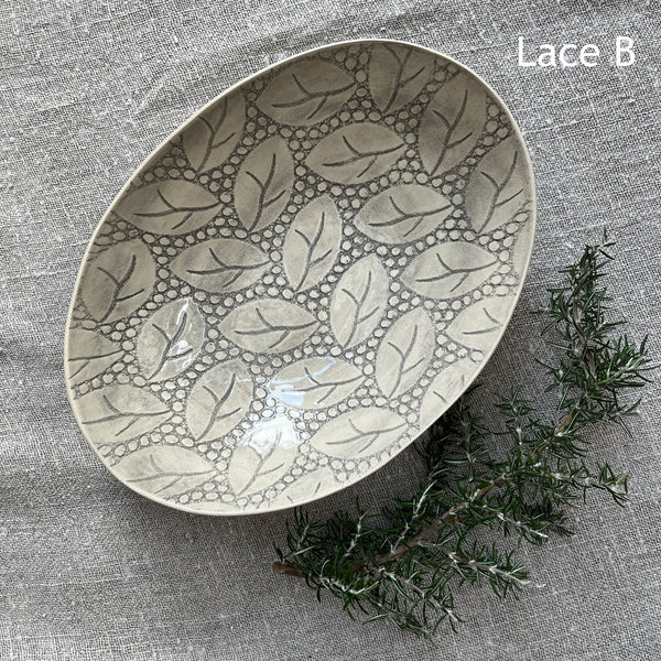 Wonki Ware Oval Bowl Large - Warm Grey