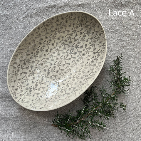 Wonki Ware Oval Bowl Large - Warm Grey