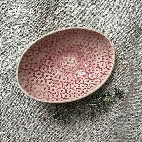 Wonki Ware Oval Bowl - Extra Small - Pink Lace