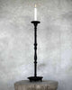 Ira Tall Black Cast Iron Candlestick 58cm