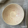 Pink Lace Pattern Pasta Bowl Wonki Ware 