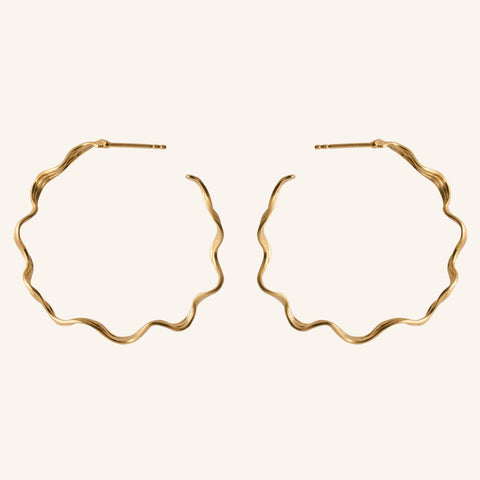 Large Hellir Gold Hoops Pernille Corydon