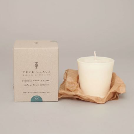 True Grace Scented Candle Refill - Manor Collection - Library