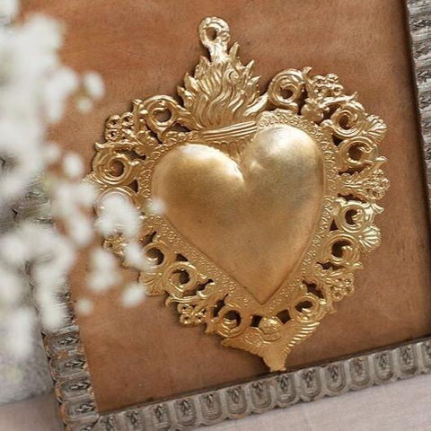 Maria Heart Large - Gold - Boncoeurs