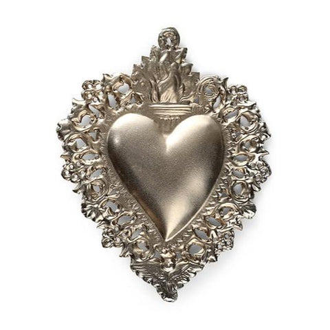 Small Maria Heart - Antique Silver - Boncoeurs