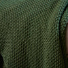 Moss Stitch Cotton Throw - Moss Green