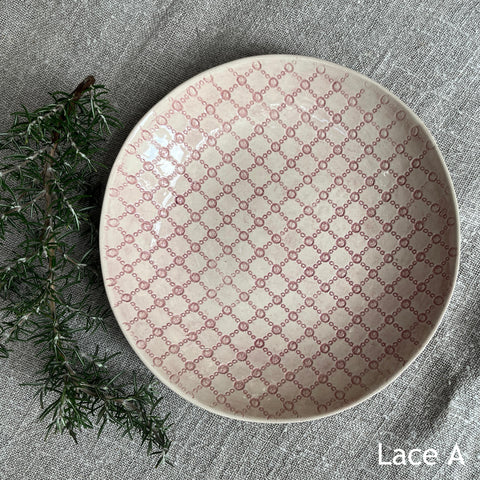 Wonki Ware Medium Spaghetti Bowl - Pink Lace