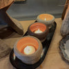 Rustic Ceramic Cup Tealight Holder - Various Colours