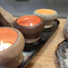 Rustic Ceramic Cup Tealight Holder - Various Colours