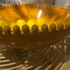 Extra Large Ochre Ceramic Bowl with Bobbles on Rim