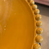 Extra Large Ochre Ceramic Bowl with Bobbles on Rim