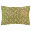 Paisley Block Printed Velvet Cushion - Green