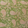 Paisley Block Printed Velvet Cushion - Green