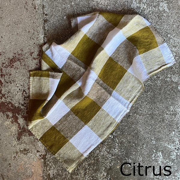 Linen Teatowel Palma Citrus