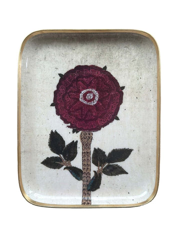 Enamelled Peony Pivoine Tray - Small Demi - Boncoeurs