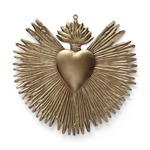 Antique Silver Rays Heart - Boncoeurs