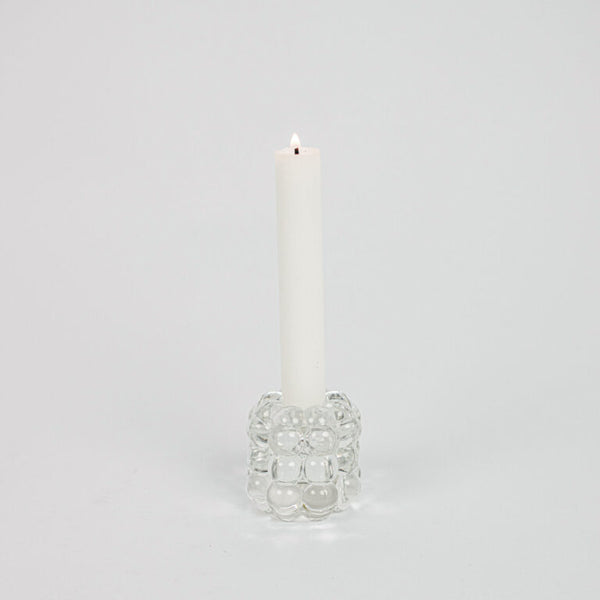 Bobble Glass Hybrid Dinner Candle/Tealight Holder