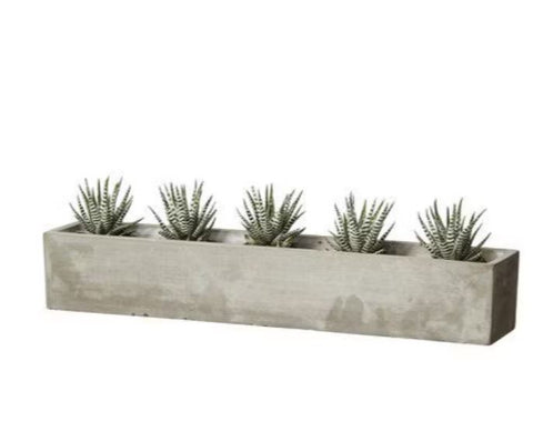 Long Grey Concrete Trough - 59cm