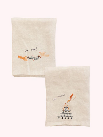 The Tower/Oyster Cheers - Linen Napkin Set