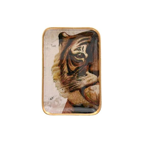 Tiger Enamelled Tray Mini Boncoeurs 