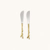 Twiggy Brass Butter Knife - Set of Two