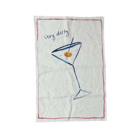 Very Dirty Martini - Linen Tea Towel