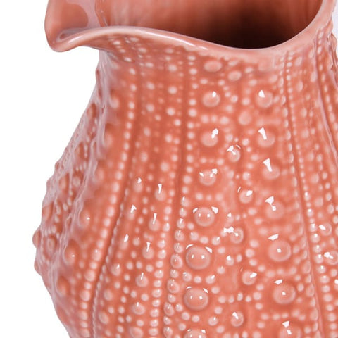 Ceramic Urchin Pitcher - Coral Pink