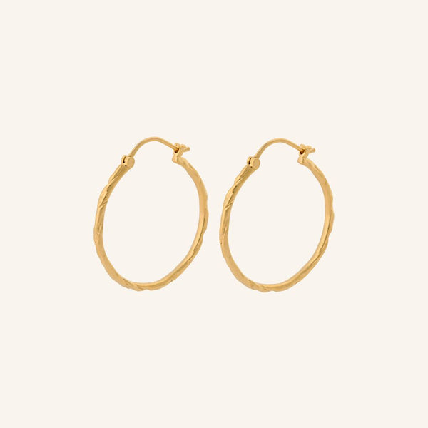 Ice Creole Earrings - Gold - Pernille Corydon