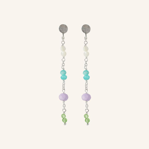 Sea Colour Earrings - Silver - Pernille Corydon