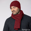 Noble Wilde Possum Merino Rib Beanie and Scarf Sangria