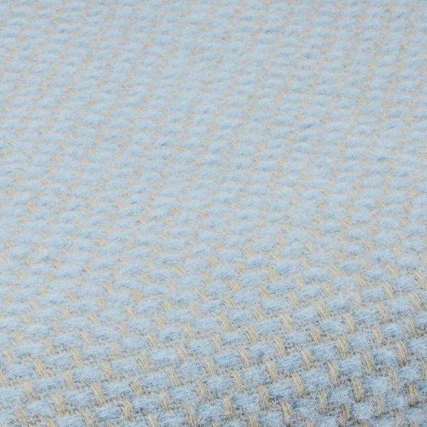 Twill Pure New Wool Throw - Oatmeal and Duck Egg