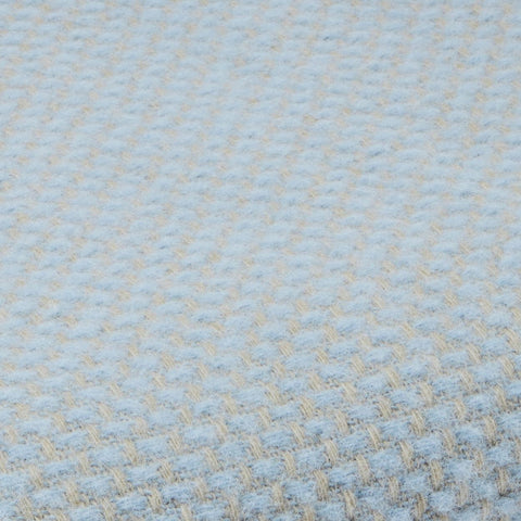 Twill Pure New Wool Throw - Oatmeal and Duck Egg