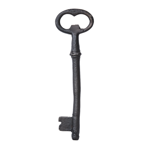 old black iron key bottle opener