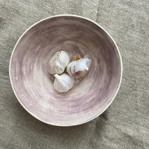 Aubergine Wash Pasta Bowl Wonki Ware Ceramics