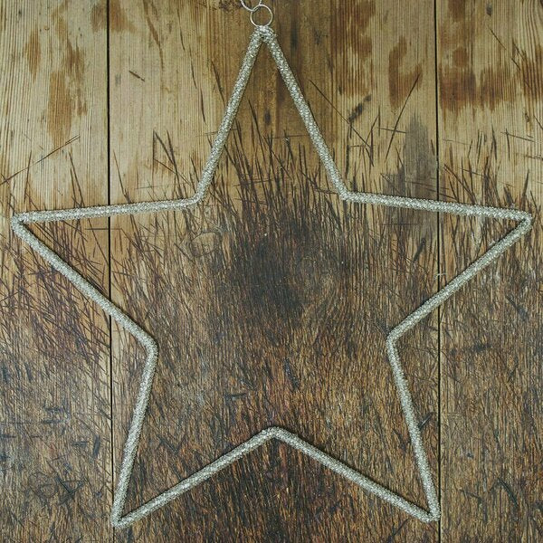 Silver Beaded Star