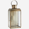 Antiqued Brass Wall Lantern - Two Sizes