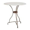 Marble Topped Iron Bistro Table