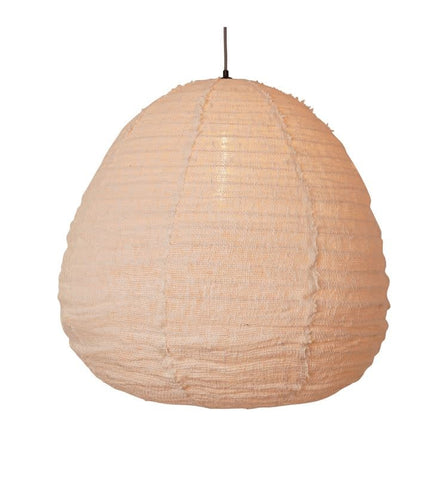 Large Pear Shape Kapok Fabric Lampshade - Oatmeal