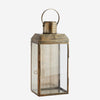 Antiqued Brass Wall Lantern - Two Sizes